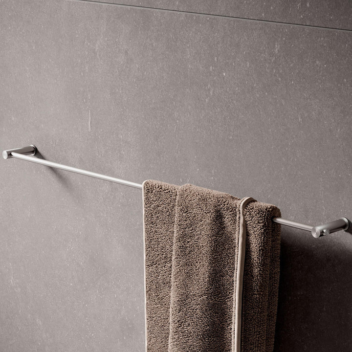 Handtuchstange 100 cm, Edelstahl gebürstet, Halterabstand frei wählbar- PHOS Design, 100 cm