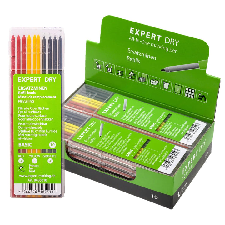 EXPERT DRY Minenset Basic Pro Pack 10x10 Minen | Spezialminen für Holz, Metall, Kunststoff & mehr |