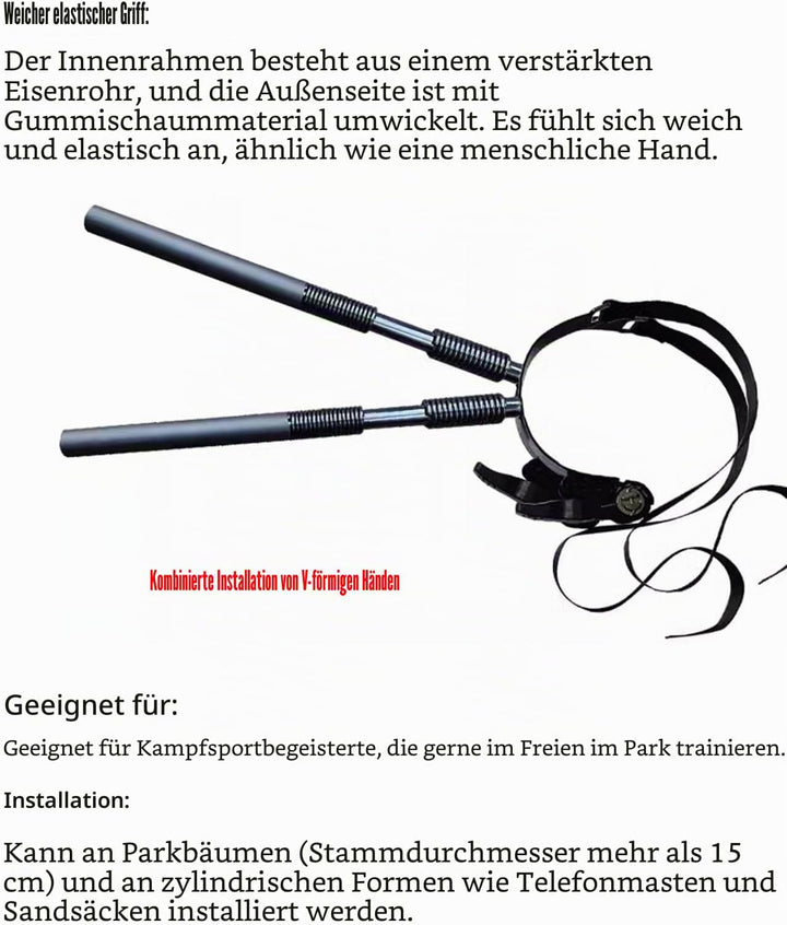 Wing Chun Attrappe für Kampfsport, Tragbarer Wing Chun Dummy, Training Wooden Attrappe mit Federarm,