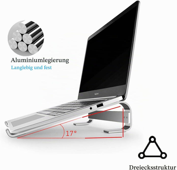 Laptopständer Laptop Ständer - Ergonomisch Aluminium Computerständer PC Halter Leicht Belüfteter für