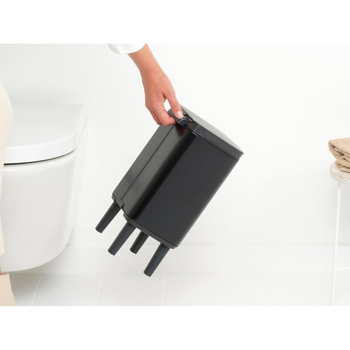 Brabantia - Mülleimer Bo Hi 4L mit Soft-Close-Deckel, herausnehmbarem Inneneimer und Transportgriff