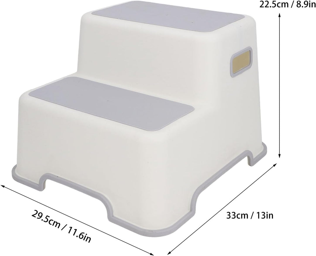 2-Stufen-Hocker für, Verdickter Kleinkind-Tritthocker aus Kunststoff, Rutschfester Baby-Tritthocker,
