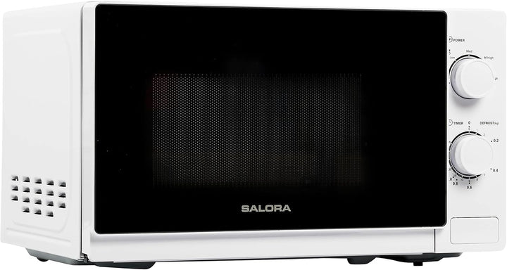 Salora 20MSM700 Mikrowelle 20L, 700W, Einfach zu Bedienen, 5 Leistungsstufen, Auftaufunktion, 35 Min