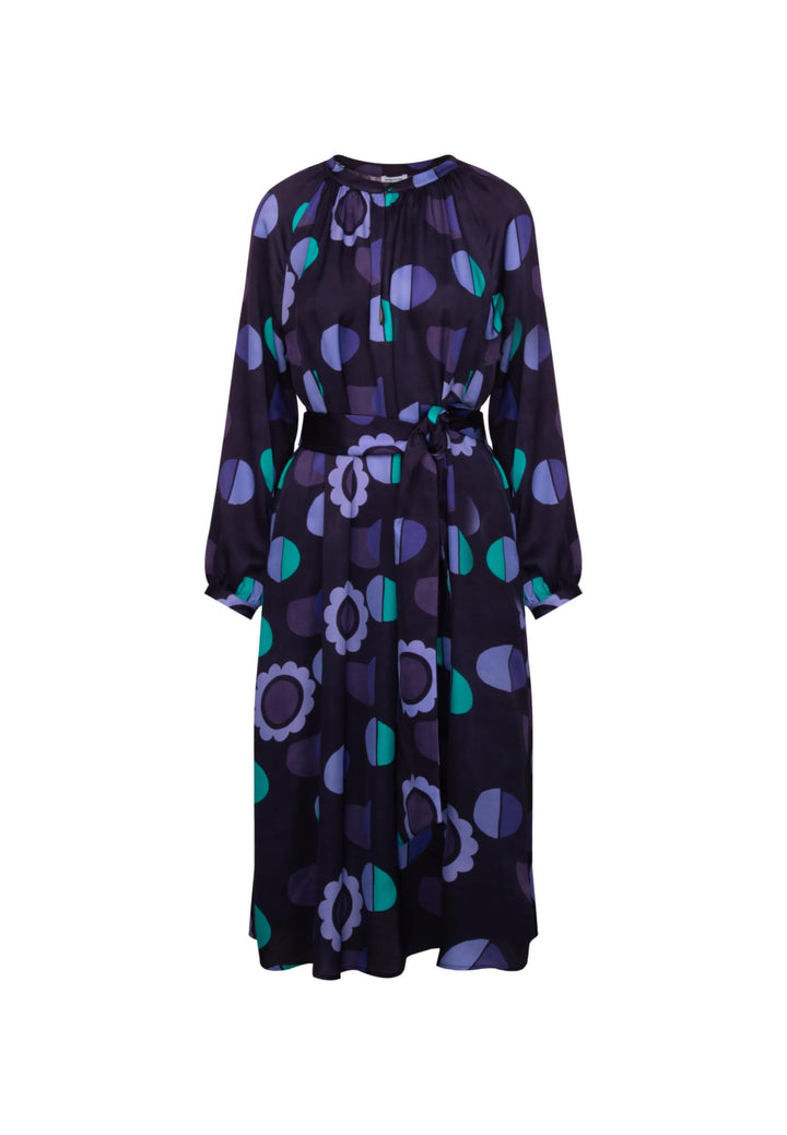 Seidensticker Damen Regular Fit Blusenkleid Langarm Kleid 34 Blau, 34 Blau
