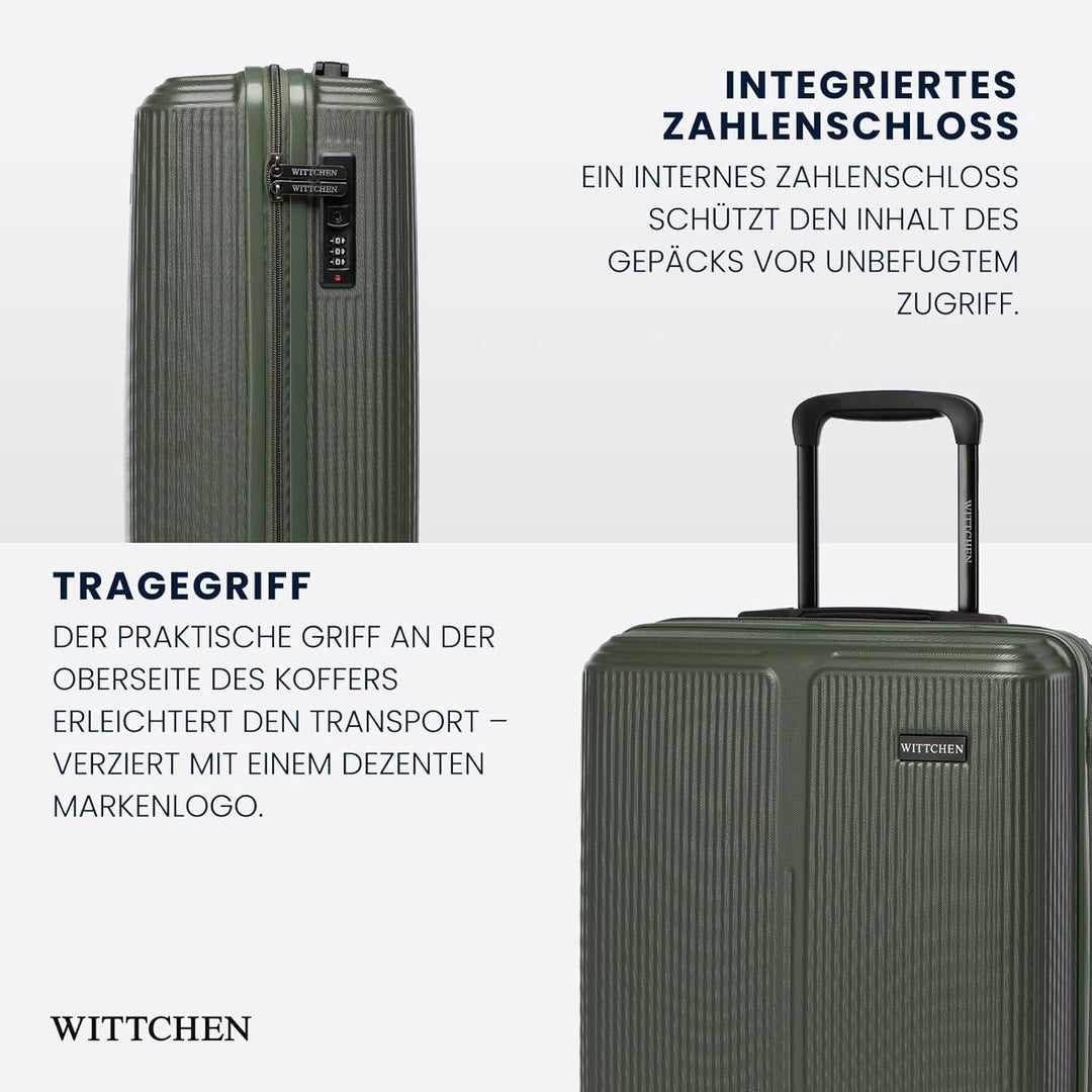 WITTCHEN Stripes Line Mittelgrosser Koffer 67,5 x 45 x 27 cm (L) | Hartschale Reisekoffer ABS, 65 l,