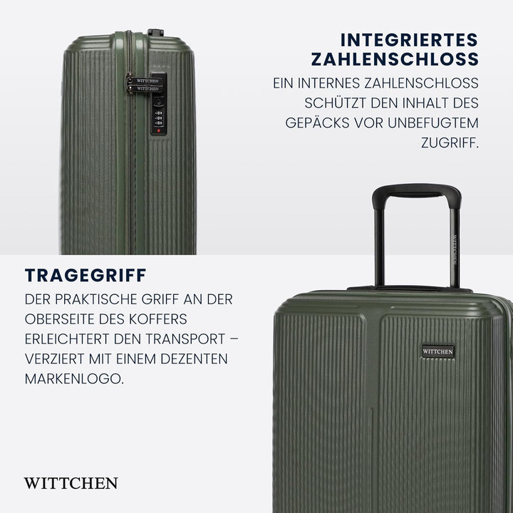 WITTCHEN Stripes Line Mittelgrosser Koffer 67,5 x 45 x 27 cm (L) | Hartschale Reisekoffer ABS, 65 l,