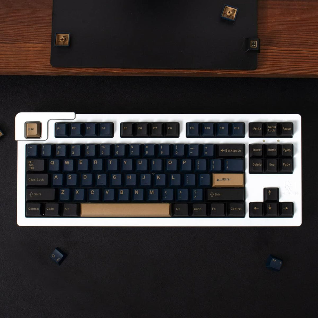 Double Shot Keycaps 169 Keys Cherry Profile Blue Samurai Keycap Set mit 7u/6.25u Leertaste für ANSI/