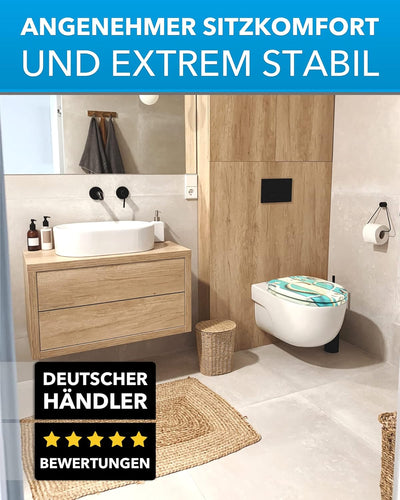 Xonic Design WC-Sitz - Premium Klo-Deckel - Toilettensitz mit Absenkautomatik - hochwertige Klobrill