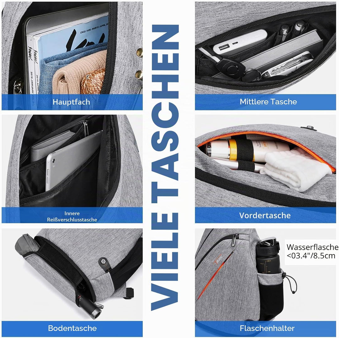 TUDEQU Unisex 758 Tragetasche (1er Pack) L Gray Match Black, L Gray Match Black