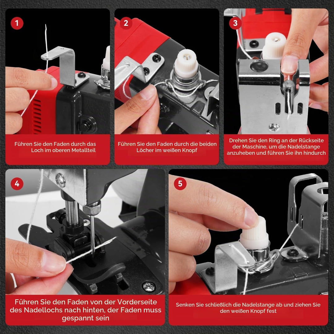 ONEVAN Elektrische Sacknähmaschine-210W Kupfermotor, Akku-betrieben, für Gewebesack, Jutesack &amp; Kraf