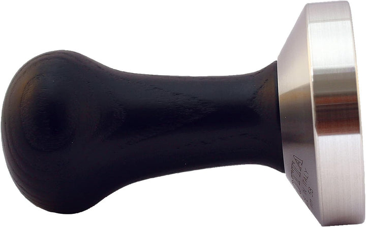 Motta 8100/B Tamper aus Edelstahl, planar mit schwarzem Echtholzgriff, 58 mm, Schwarz