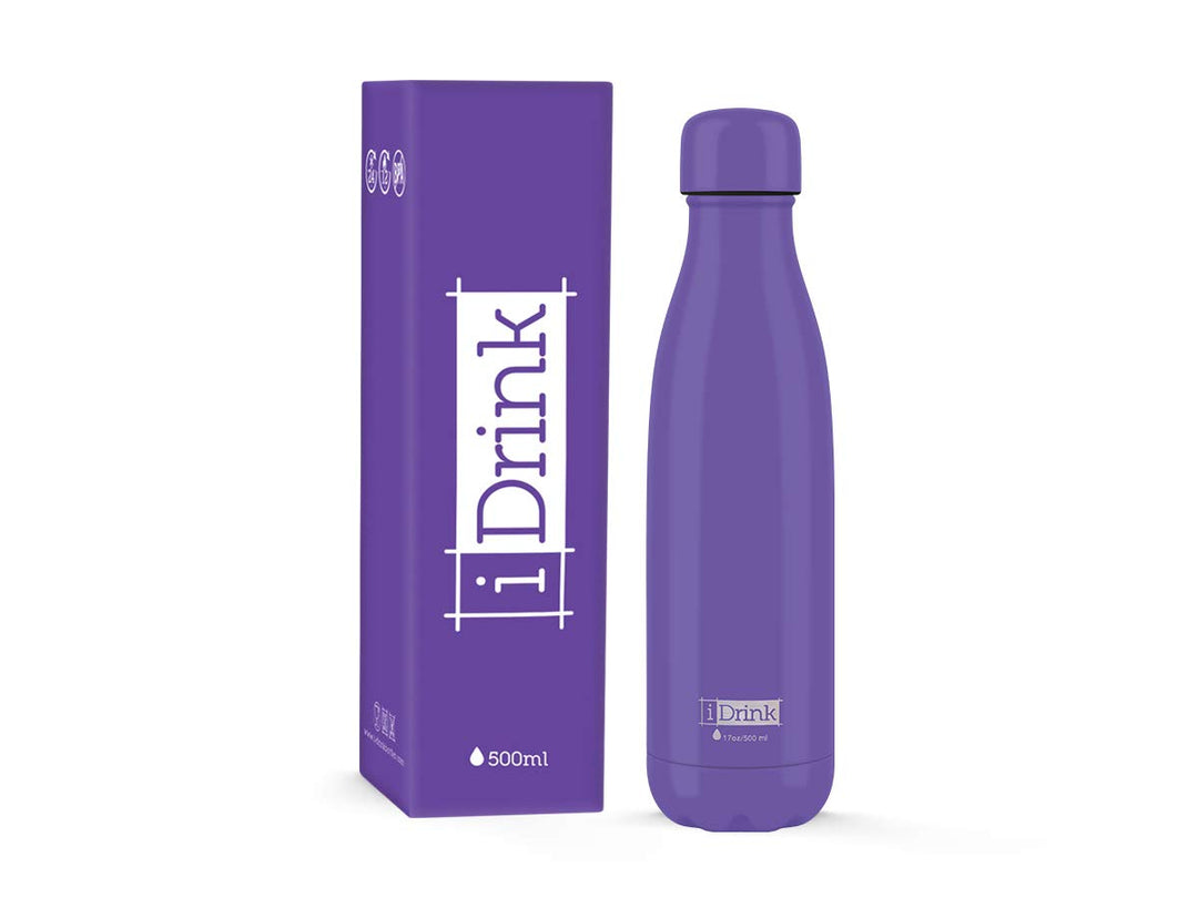 I-Drink - Thermoflasche aus Stahl 350/500/750/1000 ml (500 ml, Violett)