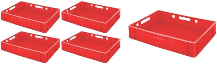 PROREGAL CHEFGASTRO SuperSparSet 5x Eurobehälter Fleischerkasten E1 | HxBxT 12,5x40x60cm | 25 Liter