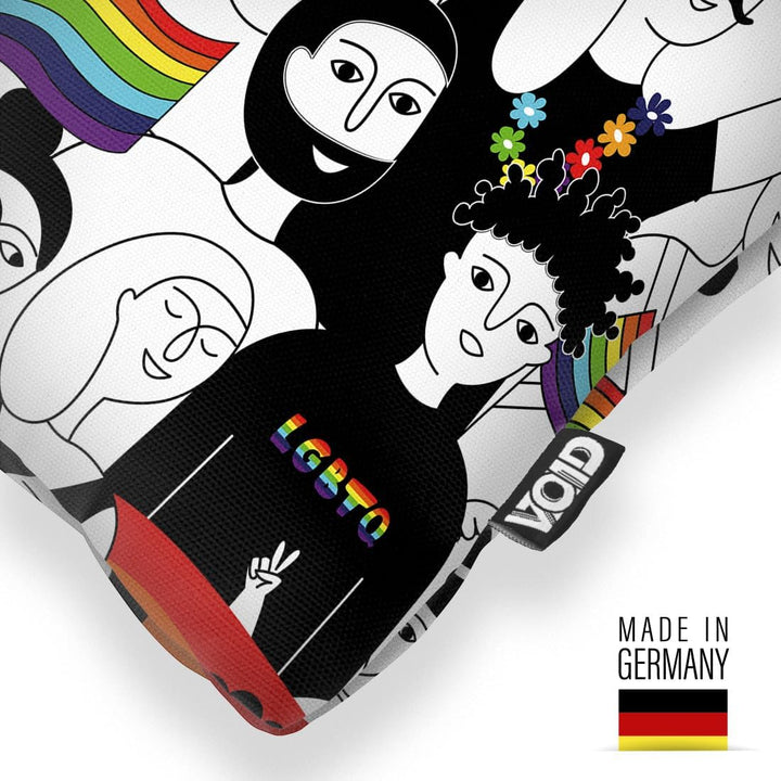 VOID Love Pride Menschen Kissenbezug Kissenhülle Polyester wasserfest Outdoor Indoor, Kissen Grösse: