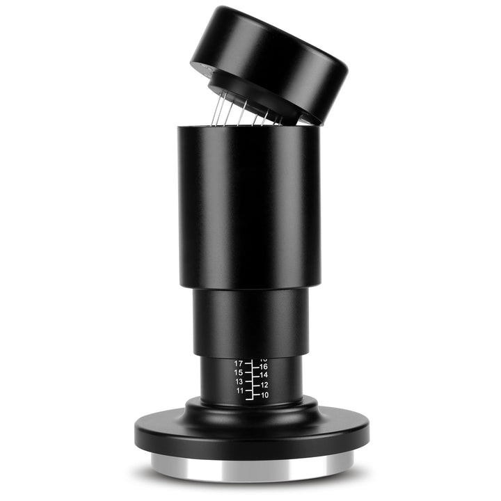 2-in-1 Espresso Tamper 51mm Kaffeeverteiler mit WDT Werkzeug, Einstellbares Espresso Tamper & 8-Nade