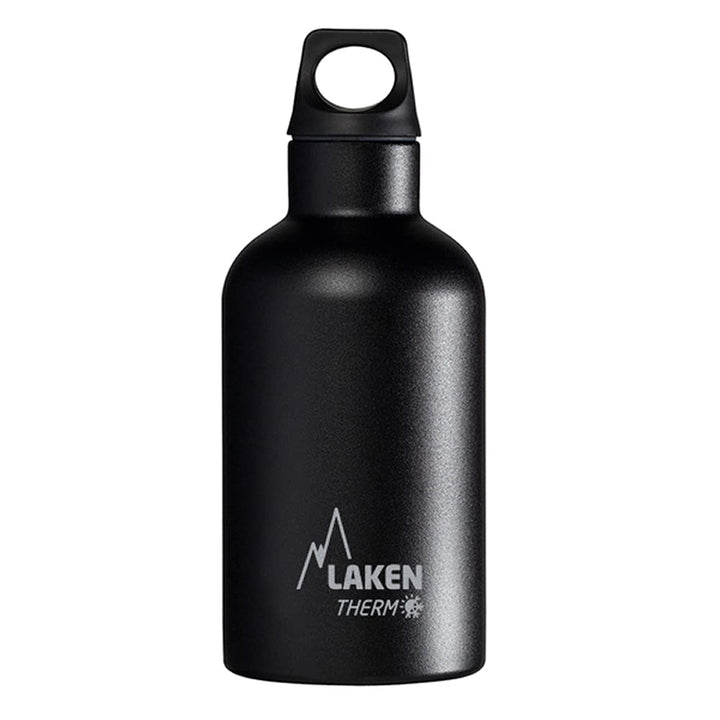 Laken Thermo Futura Thermosflasche Isolierflasche Edelstahl Trinkflasche Schmale Öffnung 355 ml Schw