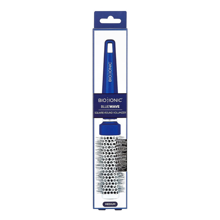 Bio Ionic BlueWave Round Brush Medium,NanoIonic Conditioning Brush,Crimped bristles for added tensio