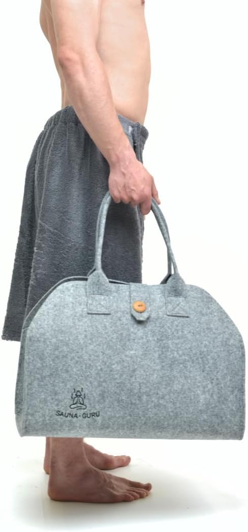 Sauna-Zubehör-Set – Woll-Banja-Hut, Kilt-Handtuch, Aufbewahrungstasche, Filzhandschuh &amp; Sitzkissen –