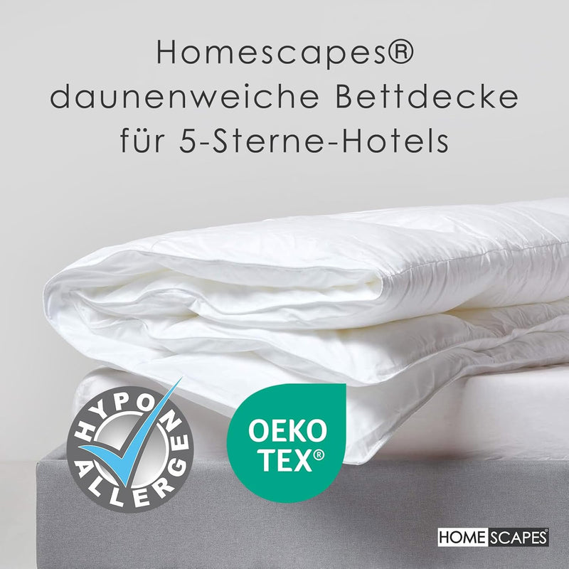 Homescapes extra weiche Vier-Jahreszeiten-Bettdecke, 135 cm x 200 cm, 2-Decken-System (Wärmeklasse 2