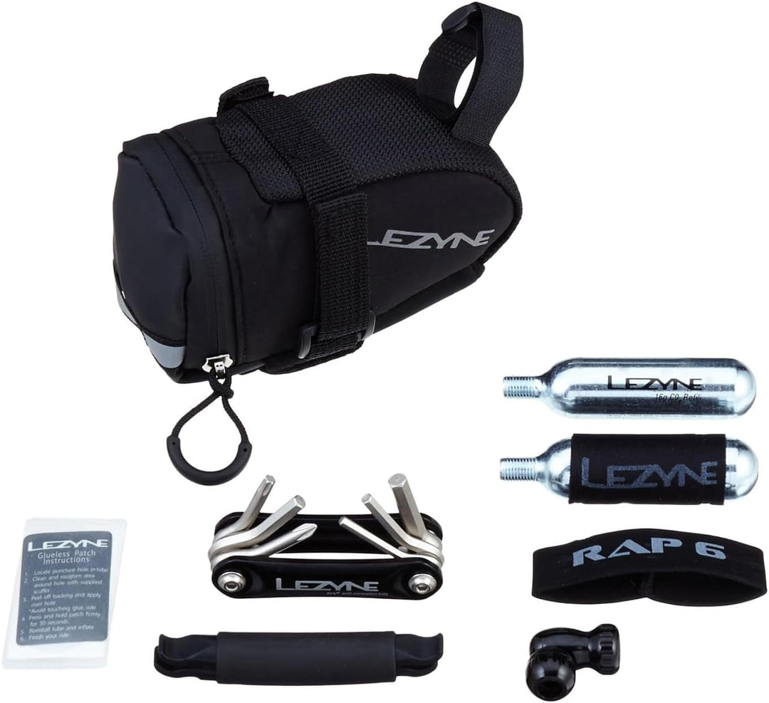 Lezyne Sattel Trainer Laufradtasche Satteltasche Caddy, Schwarz, 45.5 x 34.0 x 26.5 cm, 0.5 Liter, 1