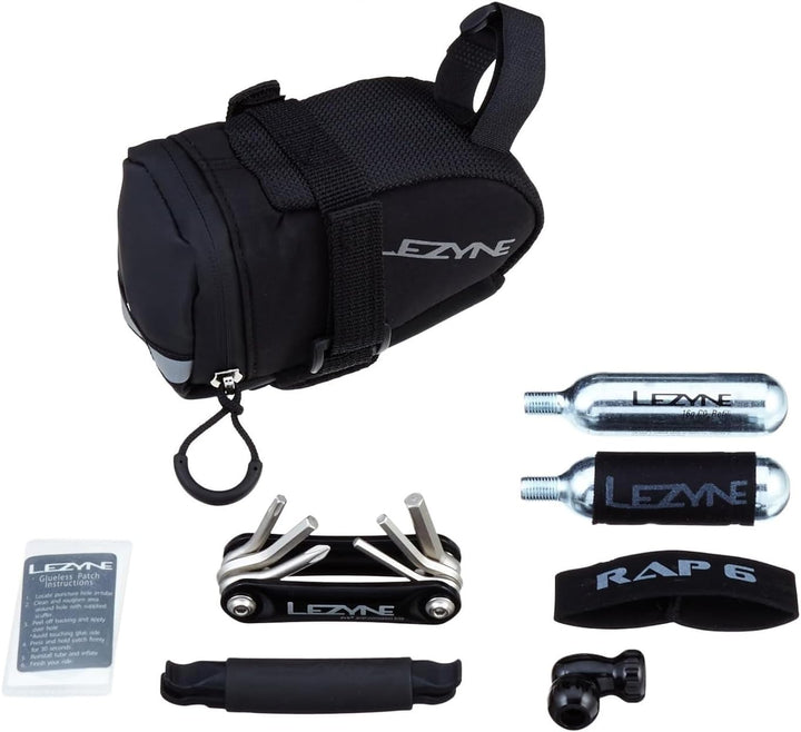Lezyne Sattel Trainer Laufradtasche Satteltasche Caddy, Schwarz, 45.5 x 34.0 x 26.5 cm, 0.5 Liter, 1