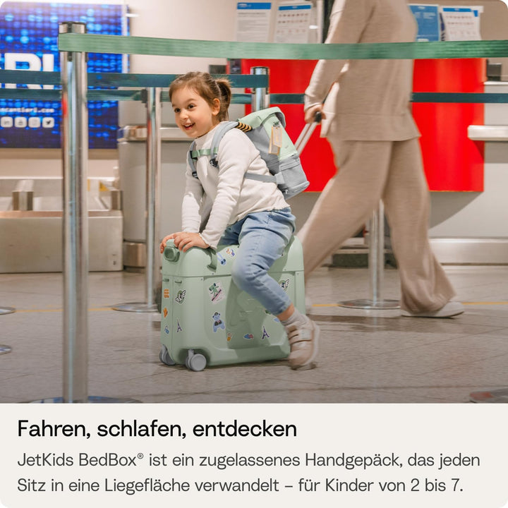 Stokke JetKids BedBox, Moonglow White - Aufsitzkoffer für Kinder von 2-7 Jahren (bis 35 kg) - Lässt