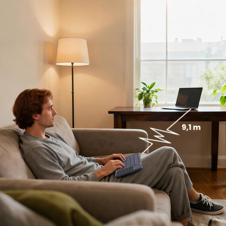 Nillkin Faltbare Bluetooth Tastatur mit Touchpad, kabellose Wiederaufladbare Klapptastatur mit Ziffe