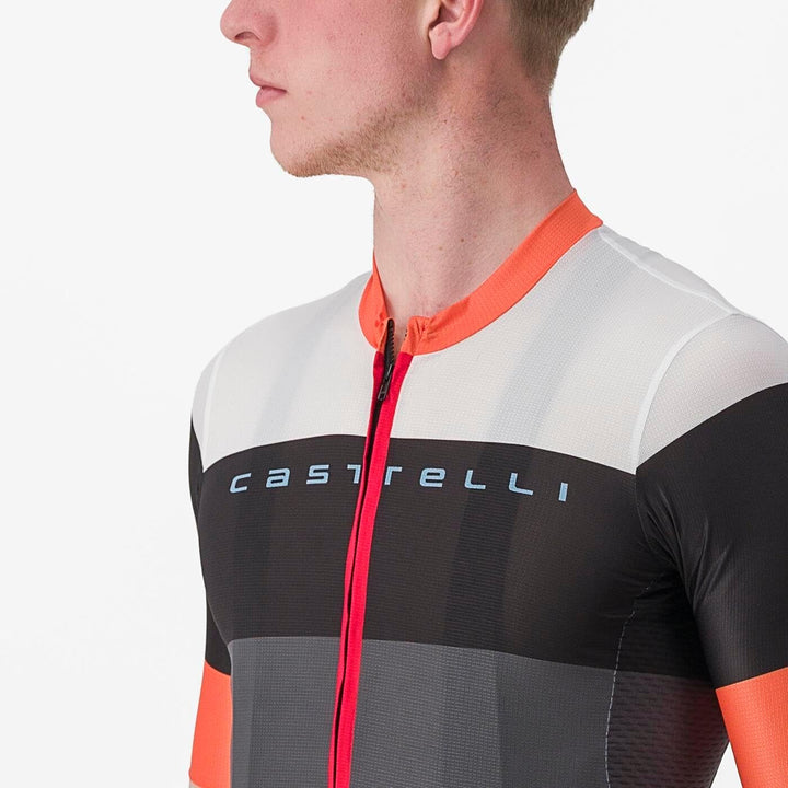 CASTELLI Herren Sezione Jersey T-Shirt XXL Dunkelgrau/Schwarz-scarlet Ibis, XXL Dunkelgrau/Schwarz-s