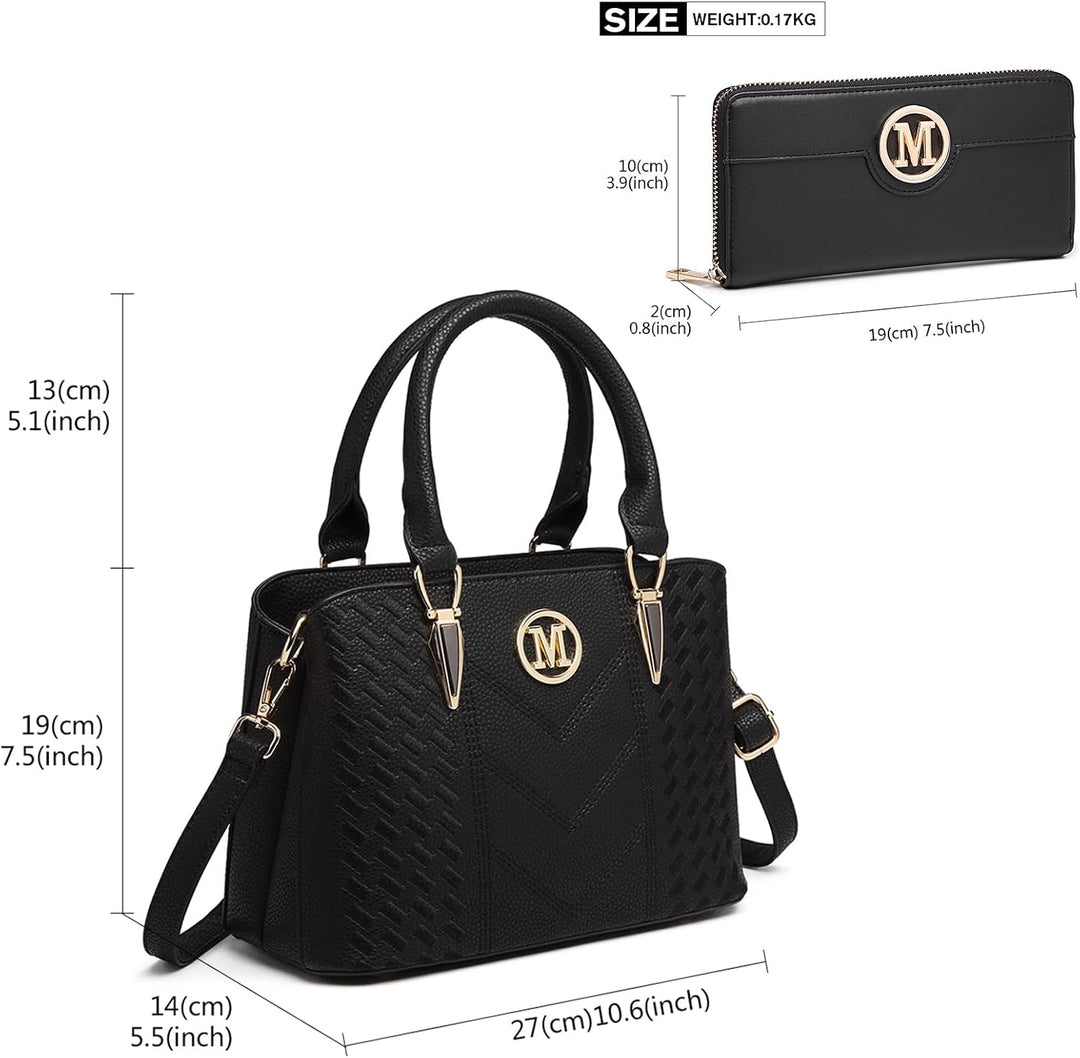 Miss Lulu Handtasche Damen Mittelgross Henkeltasche Elegante Schultertasche Tasche für Damen mit Lyc