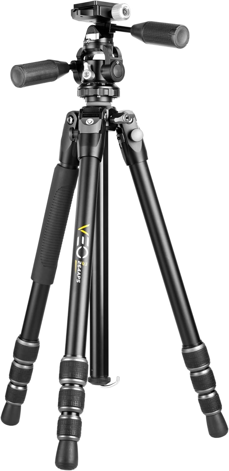 VANGUARD VEO 3 264APS Aluminium-Stativ, 3-Wege-Kugelgelenk, Schwarz Aluminium - 3-Wege, Aluminium -