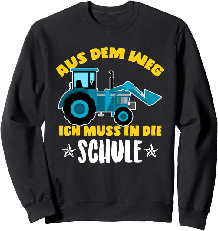 Kinder Einschulung Trecker Jungen Schulkind Traktor Sweatshirt