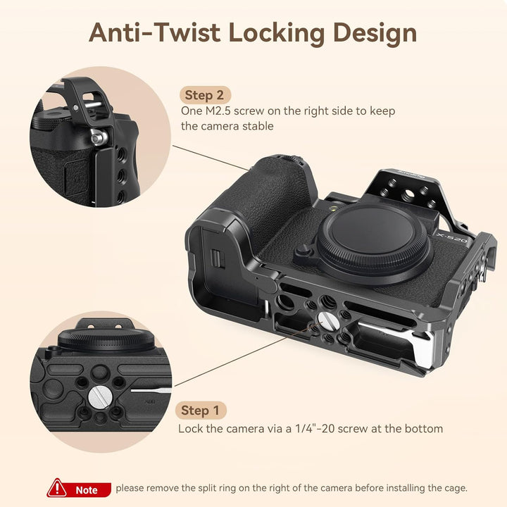 SMALLRIG X-S20 Cage Kamerakäfig für FUJIFILM X-S20 Camera, Vollkäfig aus Aluminiumlegierung, mit Sch
