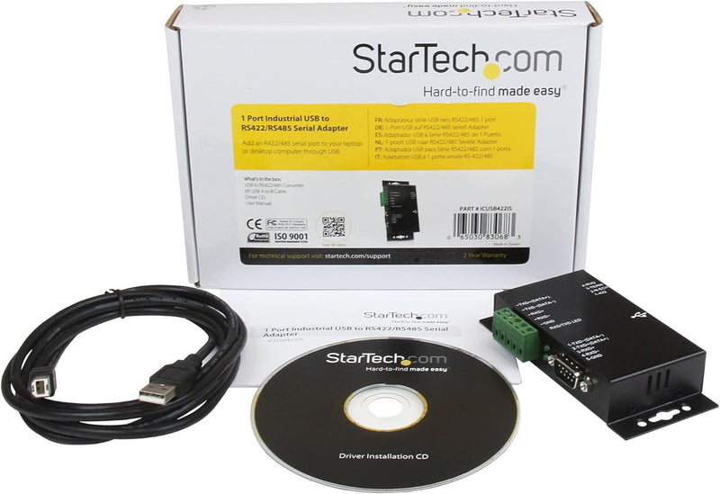 StarTech.com USB 2.0 auf Seriell Adapter - USB zu RS422 / 485 Industrieller Schnittstellen-Konverter