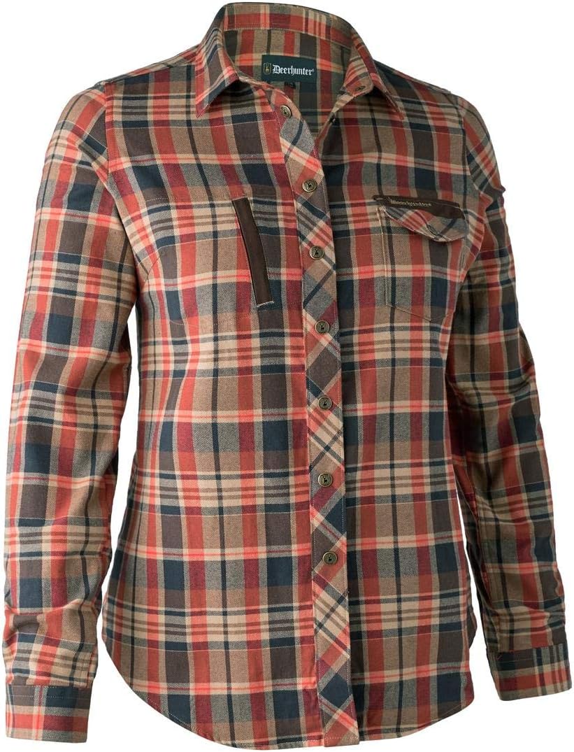 Deerhunter Lady Athena Shirt Orange Check C48, C48