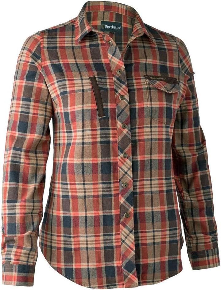 Deerhunter Lady Athena Shirt Orange Check C48, C48