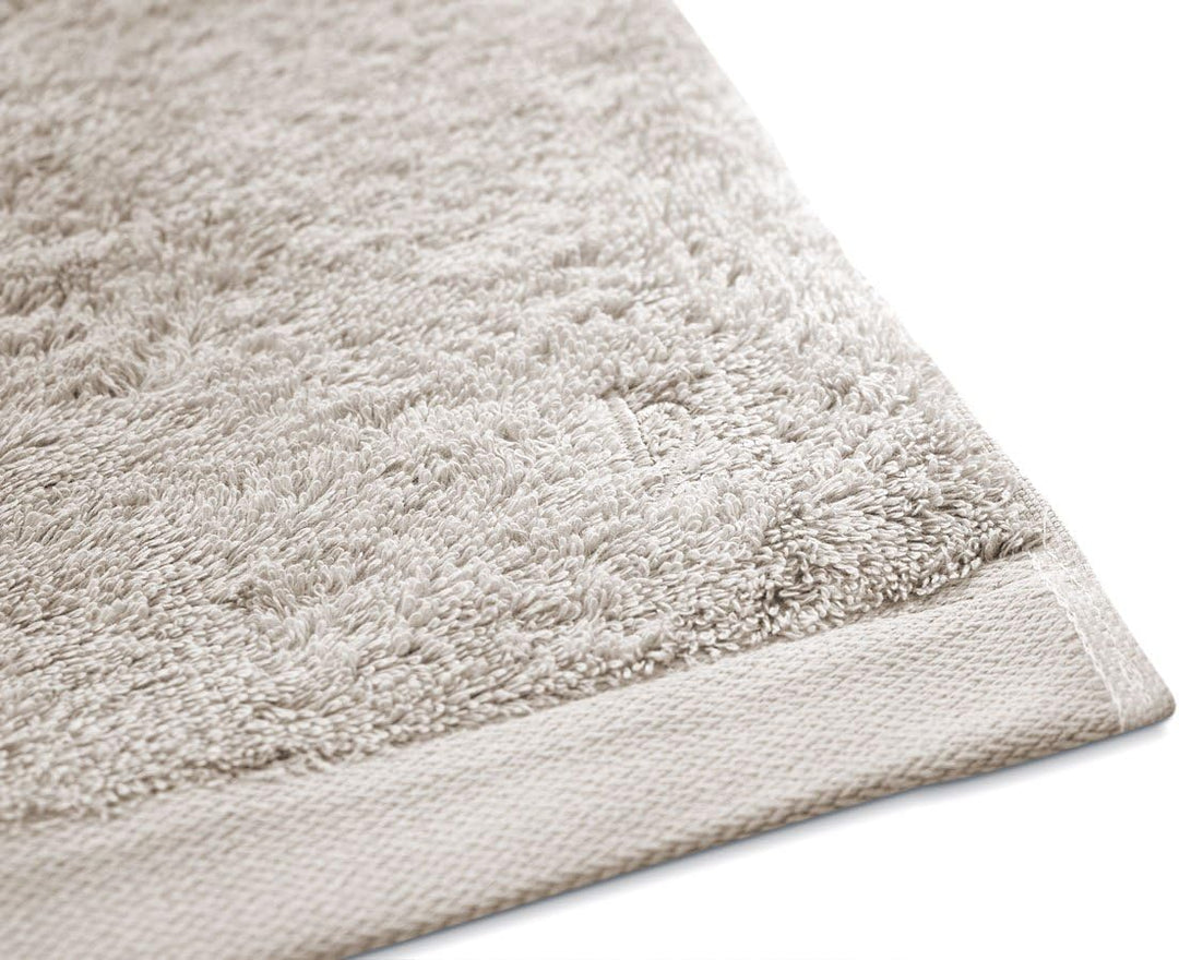 herzbach home Premium Handtücher-Set 100% Baumwolle - weich &amp; saugstark - Sandgrau Sandgrau 2 Duscht