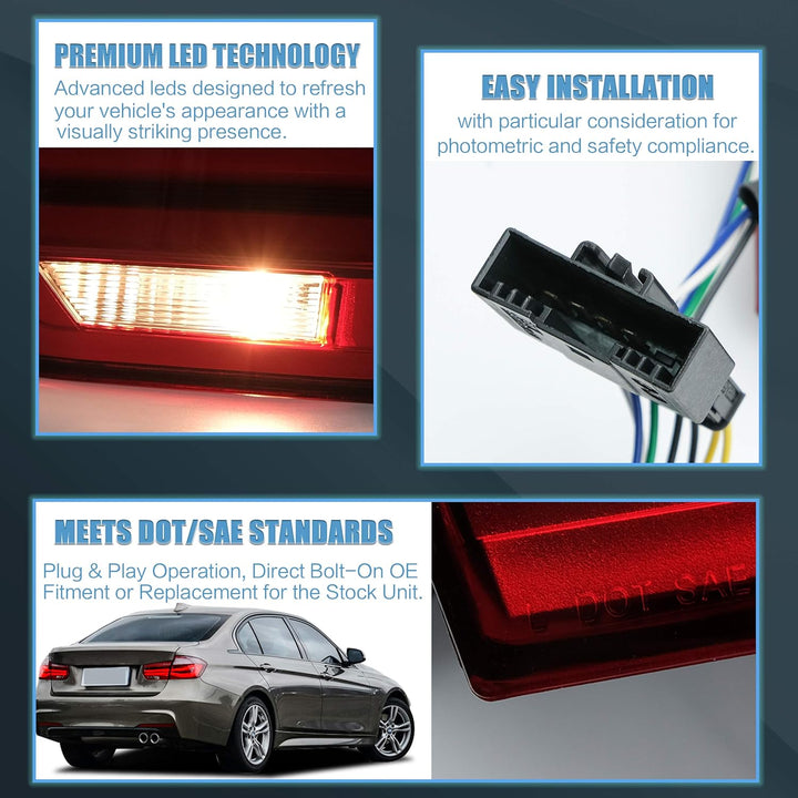 VLAND Rückleuchten Kompatibel mit BMW 3 Series F30 F35 F80 2012-2018 mit Blinker-Sequenzanzeige Rück