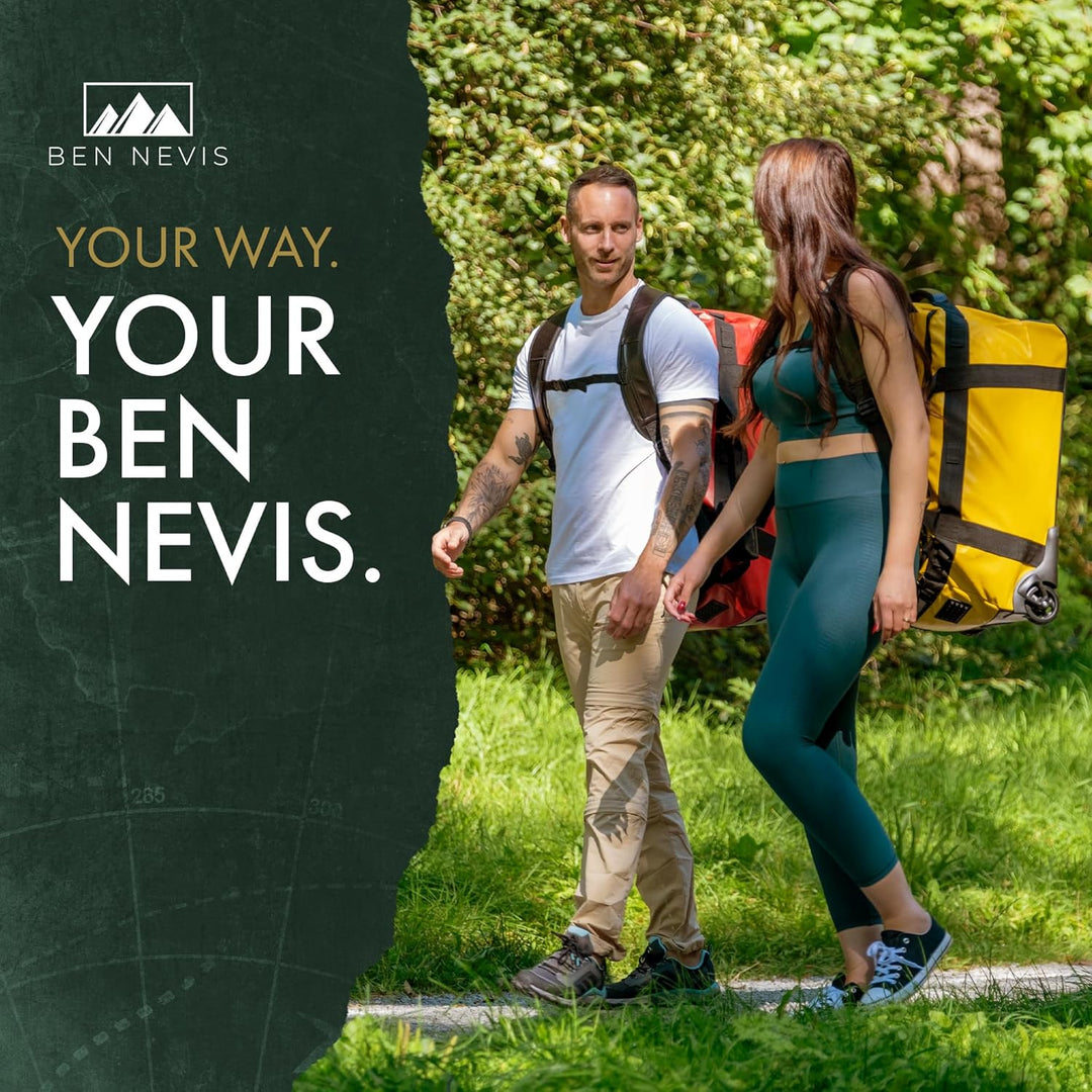 BEN NEVIS Reisetasche mit Rollen – 3in1 Tasche, Trolley + Rucksack [Mittel 60L - 3,2kg] Travel Reise