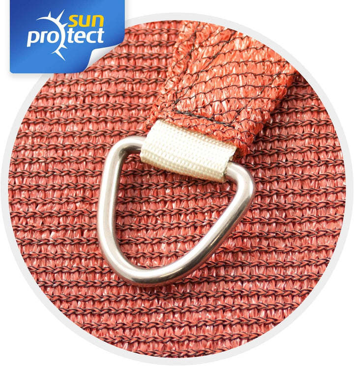 sunprotect 83289 Professional Sonnensegel, 5 x 5 x 7 m, 90° Grad Dreieck, Wind- &amp; wasserdurchlässig,