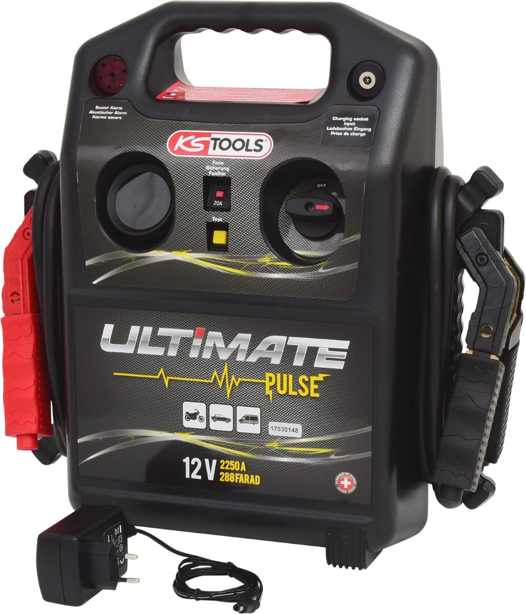 KS Tools 550.1830 12 V Kondensator-Booster - Mobiles Starthilfegerät 720 A