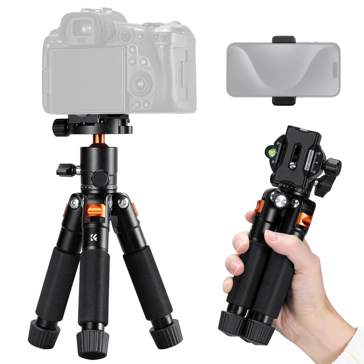 K&amp;F CONCEPT Mini Stativ, 55cm Aluminium Kamera Stativ mit 360° Kugelkopf | Belastung bis zu 6kg, 0,6