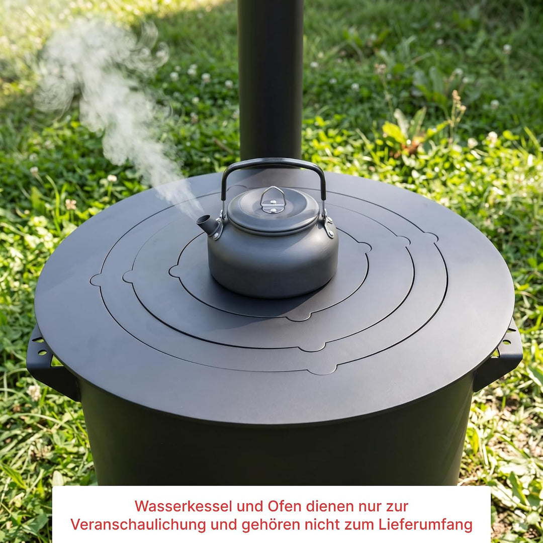 4BIG.fun Adapter - Ringe für Eintopfofen 48-52 cm Utschak Herdplatte für Feuerkessel Anpassungsplatt