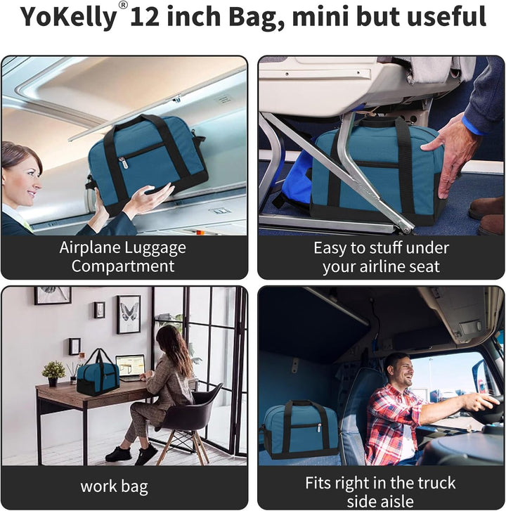 Sporttasche klein, Reisetasche 12L Mini Handgepäck Tasche für Weekender, Fitnesstasche 30x20x25cm-He
