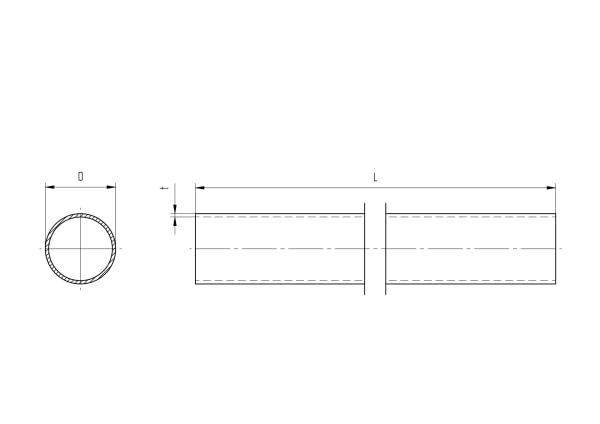 Sellon24 Edelstahl Rohr V2A AISI 304 D42,4x2mm L2000mm geschliffen Geländer Handlauf Rundrohr K320