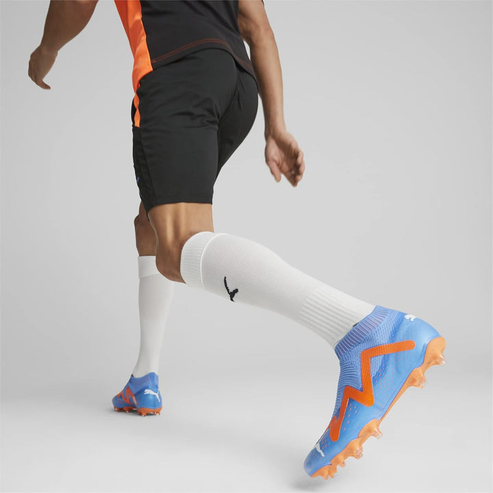 PUMA Jungen Future Match+ Ll Fg/AgFussballschuh 46 EU Blue Glimmer Puma White Ultra Orange, 46 EU Bl