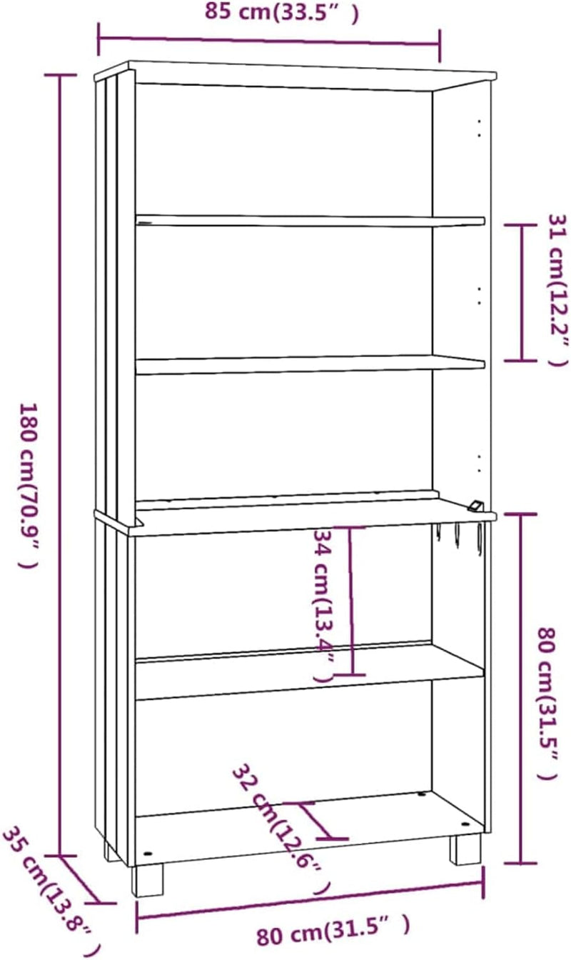 Gecheer Highboard Sideboard Kommode Bücherregal Anrichte Beistellschrank Mehrzweckschrank Standschra