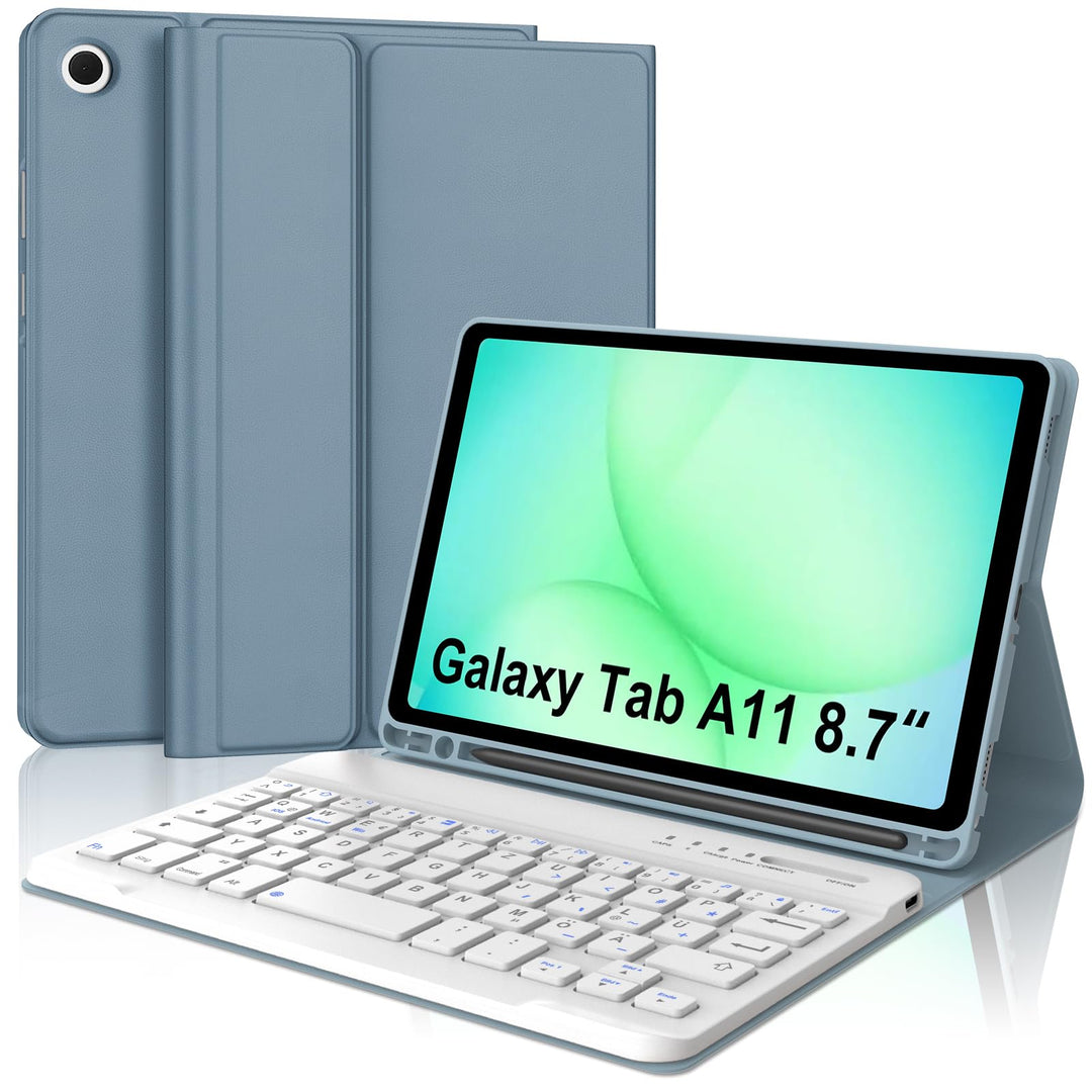 Hülle mit Tastatur für Samsung Galaxy Tab A11 8,7" (2025 SM-X133/X135) und Tab A9 8,7" (2023 SM-X110