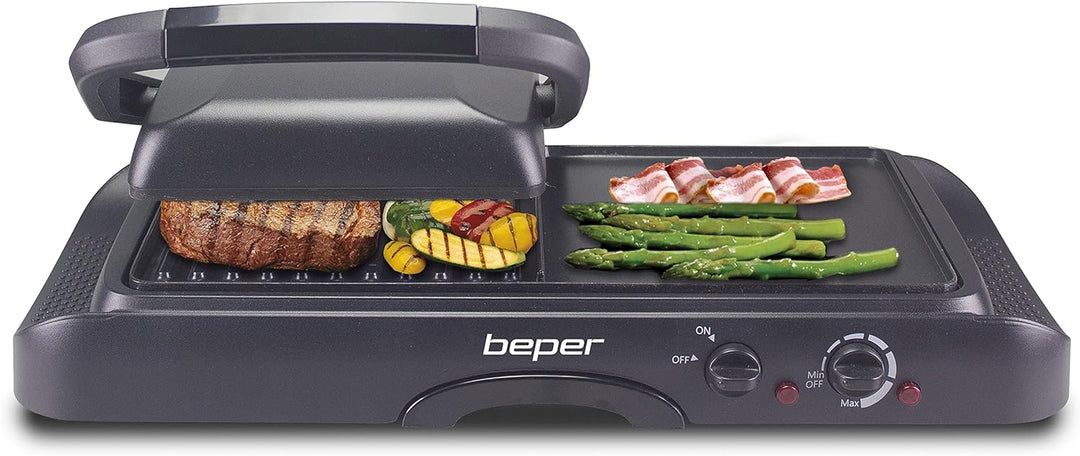 BEPER P101TOS501 Kontaktgrill Antihaft-Aluminium – Elektrogrill 1600 W 1600 WATT, 1600 WATT