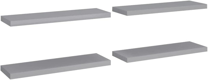 homiuse Schweberegale 4 STK. Grau 80x23,5x3,8 cm MDF Wand KüChenregal Regale FüR WäNde HäNgeregal Wa
