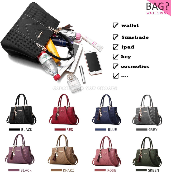ALARION Damen Geldbörsen und Handtaschen Schultertasche Damen Designer Satchel Messenger Tote Bag 1